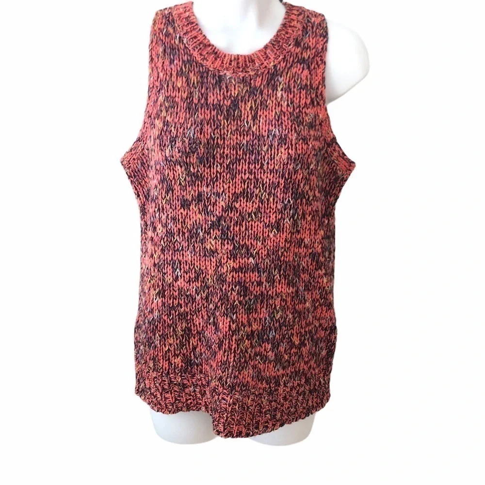 Loft sleeveless multi colored sweater